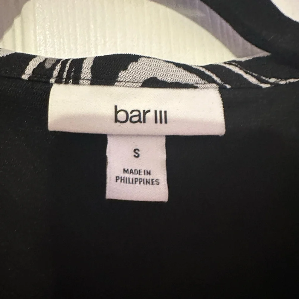 Bar III elastic zebra shirt dress - Picture 3 of 3